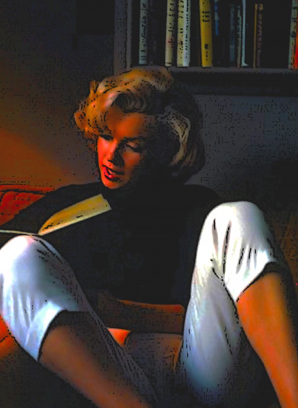 Marilyn Reading Oil by W Scott